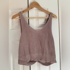 Dusty lavender crochet tank